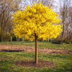 Zlatý dážď (Forsythia intermedia)  - výška 100-120 cm, kont. C3L - NA KMIENKU 